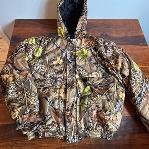 World Famous Sports Burly Camo Insulated Hooded Jacket Mens Medium WK101-409